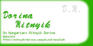 dorina mitnyik business card